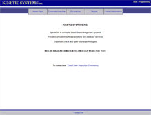 Tablet Screenshot of kineticsystems.ca